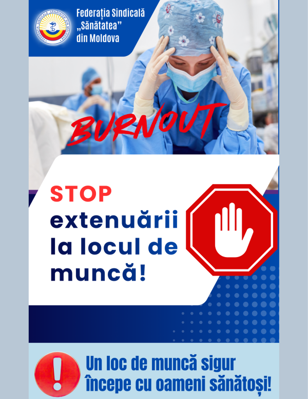 Federația Sindicală „Sănătatea” a lansat Campania „STOP extenuării la locul de muncă!”